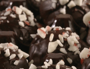a photo of our Candy Cane Bulk Truffles